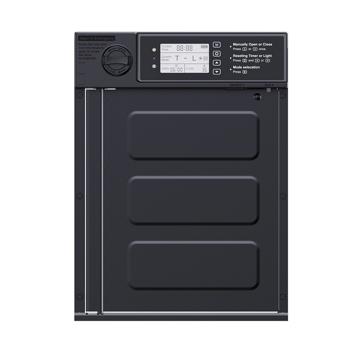 HönsPort Expert | Automatisk hönslucka med timer, solpanel och fjärrkontroll