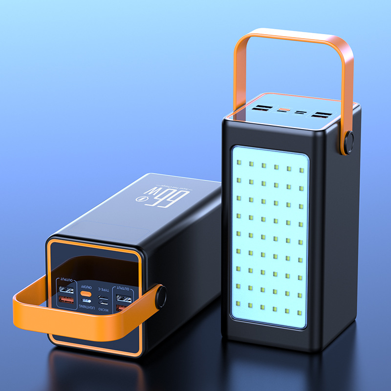 Powerbank med LED-Campinglampa – 100W Snabbladdning