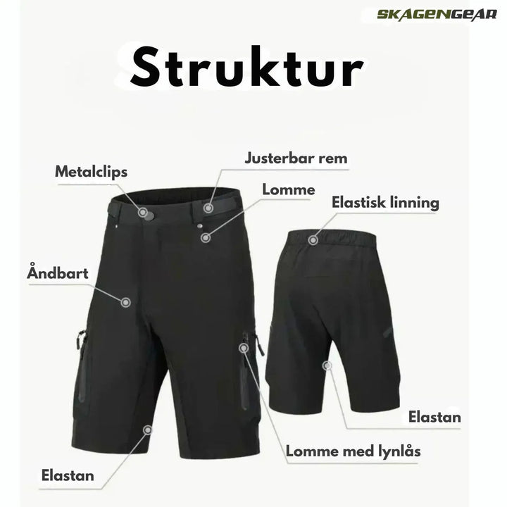 VeloTrek shorts | Outdoor MTB-shorts för aktiva resenärer