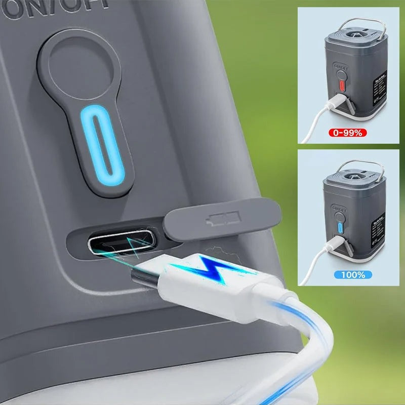 Laddningsport för luftpump med USB-kabel