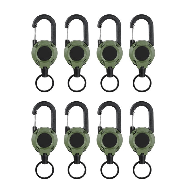 Karbinhake nyckelring grön 8-pack