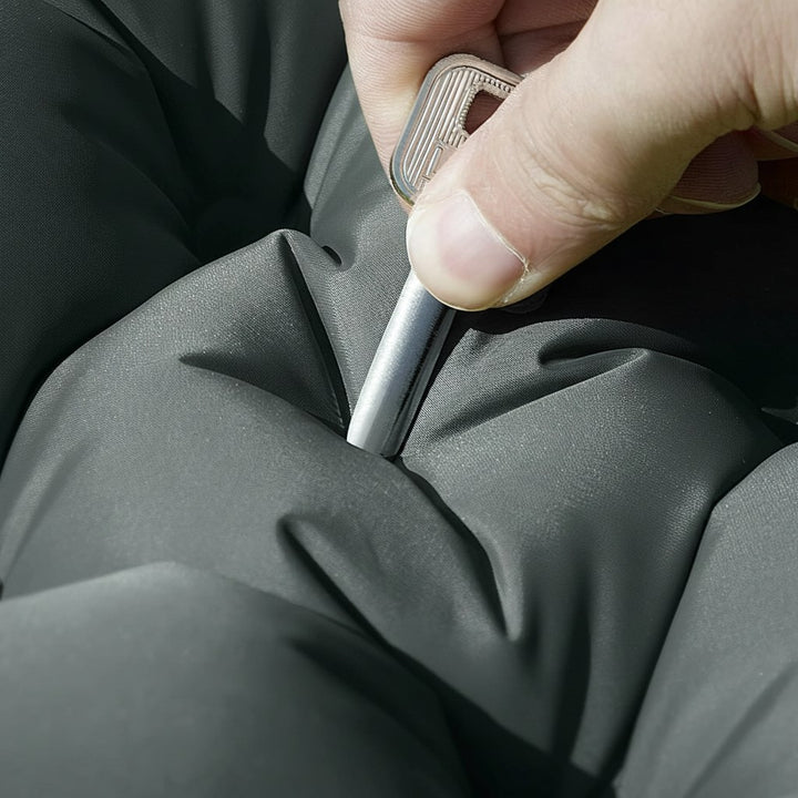 Nylonmaterial ripstop närbild campingmatta